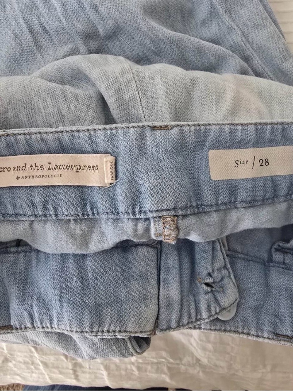 Pilcro and the Letterpress Light Blue Wide Leg High-Rise Jeans - Picture 3 of 3
